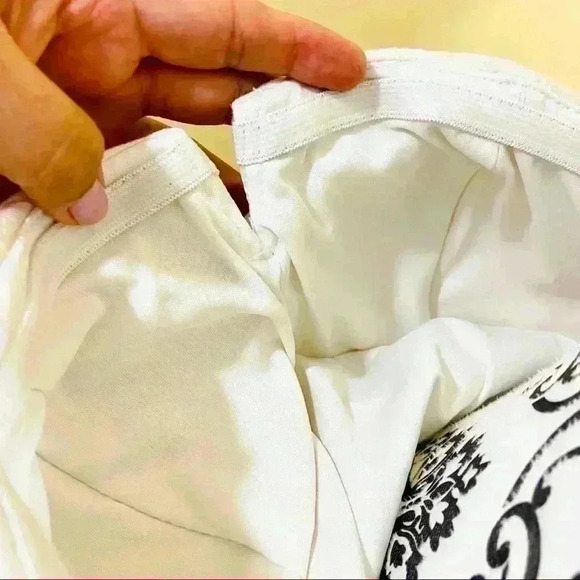 Blondie Nites by Stacy Sklar Creme & Gold Strapless Bodycon Mini Dress Size 13 - Picture 14 of 16